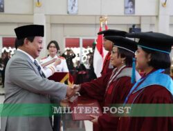 Menhan Prabowo Hadiri Wisuda Mahasiswa Unhan RI
