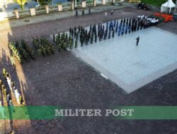 Prajurit Kodim 1710/Mimika Laksanakan Upacara Taptu dalam Rangka Menyambut HUT ke-79 Republik Indonesia