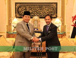 Menhan Prabowo Temui Sultan Hassanal Bolkiah di Istana Nurul Iman, Bahas Kerja Sama Pertahanan