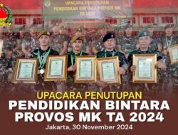 Danrindam Jaya Resmi Menutup Pendidikan Bintara Provos