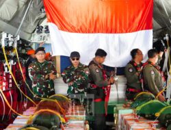 Momentum HUT 80 RI, TNI terjunkan Bantuan Kemanusiaan di Langit Gaza