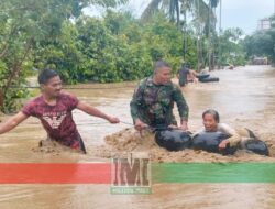 Saat Banjir dan Longsor Kemarin, Prajurit Kodam IM Sigap Selamatkan Warga Aceh